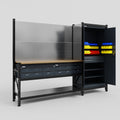 M21 Modular Work Bench - H2100mm x W2880mm | MDF WBT | Dark Grey
