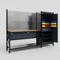 M21 Modular Work Bench - H2100mm x W2880mm | MDF WBT | Dark Grey