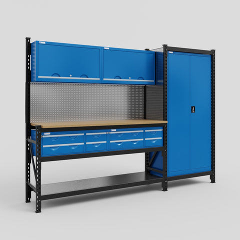 M21 Modular Work Bench - H2100mm x W2880mm | MDF WBT | Blue