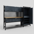 M21 Modular Work Bench - H2100mm x W2880mm | MDF WBT | Dark Grey