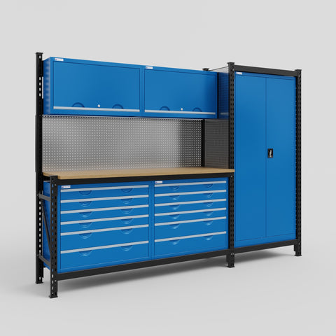 M21 Modular Work Bench - H2100mm x W2880mm | MDF WBT | Blue