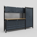 M21 Modular Work Bench - H2100mm x W2880mm | MDF WBT | Dark Grey
