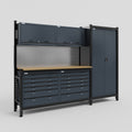 M21 Modular Work Bench - H2100mm x W2880mm | MDF WBT | Dark Grey