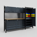 M21 Modular Work Bench - H2100mm x W2880mm | MDF WBT | Dark Grey