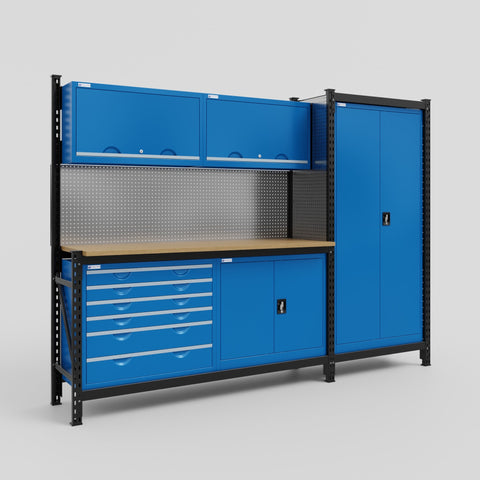 M21-2 Modular Work Bench - H2100mm x W2880mm | MDF WBT | Blue