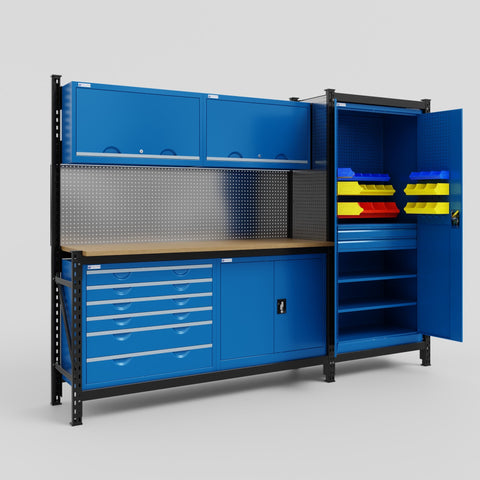 M21-2 Modular Work Bench - H2100mm x W2880mm | MDF WBT | Blue