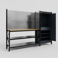 M21 Modular Work Bench - H2100mm x W2880mm | MDF WBT | Dark Grey