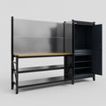 M21 Modular Work Bench - H2100mm x W2880mm | MDF WBT | Dark Grey