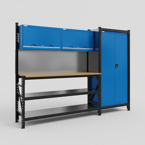M21 Modular Work Bench - H2100mm x W2880mm | MDF WBT | Blue