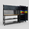 M21 Modular Work Bench - H2100mm x W2880mm | MDF WBT | Dark Grey
