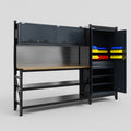 M21 Modular Work Bench - H2100mm x W2880mm | MDF WBT | Dark Grey