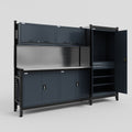M21 Modular Work Bench - H2100mm x W2880mm | Stainless WBT | Dark Grey