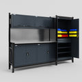 M21 Modular Work Bench - H2100mm x W2880mm | Stainless WBT | Dark Grey