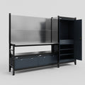 M21 Modular Work Bench - H2100mm x W2880mm | Stainless WBT | Dark Grey