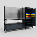 M21 Modular Work Bench - H2100mm x W2880mm | Stainless WBT | Dark Grey