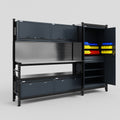 M21 Modular Work Bench - H2100mm x W2880mm | Stainless WBT | Dark Grey