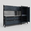 M21 Modular Work Bench - H2100mm x W2880mm | Stainless WBT | Dark Grey