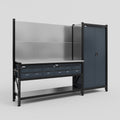 M21 Modular Work Bench - H2100mm x W2880mm | Stainless WBT | Dark Grey