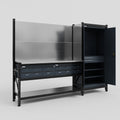 M21 Modular Work Bench - H2100mm x W2880mm | Stainless WBT | Dark Grey