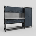 M21 Modular Work Bench - H2100mm x W2880mm | Stainless WBT | Dark Grey