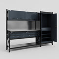 M21 Modular Work Bench - H2100mm x W2880mm | Stainless WBT | Dark Grey