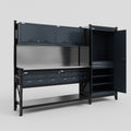 M21 Modular Work Bench - H2100mm x W2880mm | Stainless WBT | Dark Grey