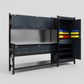 M21 Modular Work Bench - H2100mm x W2880mm | Stainless WBT | Dark Grey