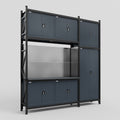 M21 Modular Work Bench - H3100mm x W2880mm | Laminate WBT | Dark Grey