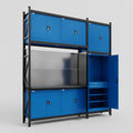 M21 Modular Work Bench - H3100mm x W2880mm | Laminate WBT | Blue