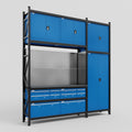 M21 Modular Work Bench - H3100mm x W2880mm | Laminate WBT | Blue
