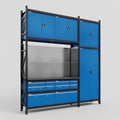 M21 Modular Work Bench - H3100mm x W2880mm | Laminate WBT | Blue