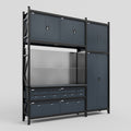M21 Modular Work Bench - H3100mm x W2880mm | Laminate WBT | Dark Grey