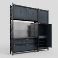 M21 Modular Work Bench - H3100mm x W2880mm | Laminate WBT | Dark Grey
