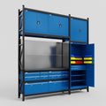 M21 Modular Work Bench - H3100mm x W2880mm | Laminate WBT | Blue