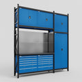 M21 Modular Work Bench - H3100mm x W2880mm | Laminate WBT | Blue