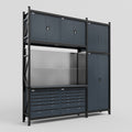 M21 Modular Work Bench - H3100mm x W2880mm | Laminate WBT | Dark Grey