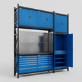 M21 Modular Work Bench - H3100mm x W2880mm | Laminate WBT | Blue