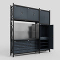 M21 Modular Work Bench - H3100mm x W2880mm | Laminate WBT | Dark Grey