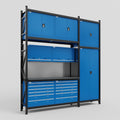 M21 Modular Work Bench - H3100mm x W2880mm | Laminate WBT | Blue