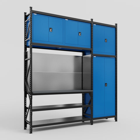 M21 Modular Work Bench - H3100mm x W2880mm | Laminate WBT | Blue