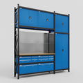 M21 Modular Work Bench - H3100mm x W2880mm | MDF WBT | Blue