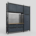 M21 Modular Work Bench - H3100mm x W2880mm | MDF WBT | Dark Grey
