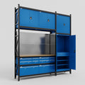 M21 Modular Work Bench - H3100mm x W2880mm | MDF WBT | Blue