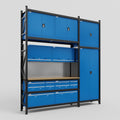 M21 Modular Work Bench - H3100mm x W2880mm | MDF WBT | Blue