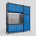 M21 Modular Work Bench - H3100mm x W2880mm | MDF WBT | Blue