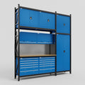 M21 Modular Work Bench - H3100mm x W2880mm | MDF WBT | Blue