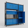 M21 Modular Work Bench - H3100mm x W2880mm | MDF WBT | Blue