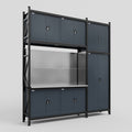 M21 Modular Work Bench - H3100mm x W2880mm | Stainless WBT | Dark Grey