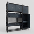 M21 Modular Work Bench - H3100mm x W2880mm | Stainless WBT | Dark Grey