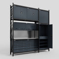 M21 Modular Work Bench - H3100mm x W2880mm | Stainless WBT | Dark Grey